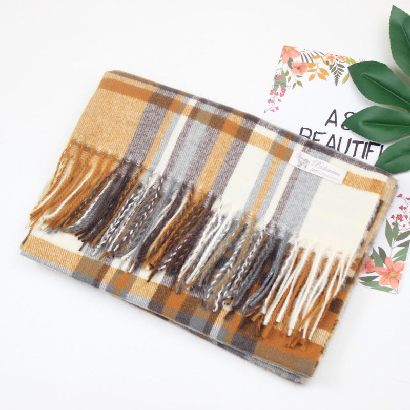 Women's Korean-style Autumn And Winter Plaid Scarf