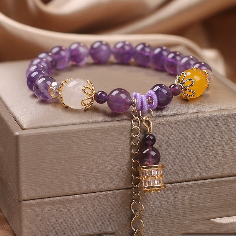 Money Drawing And Luck Changing Natural Amethyst Bracelet