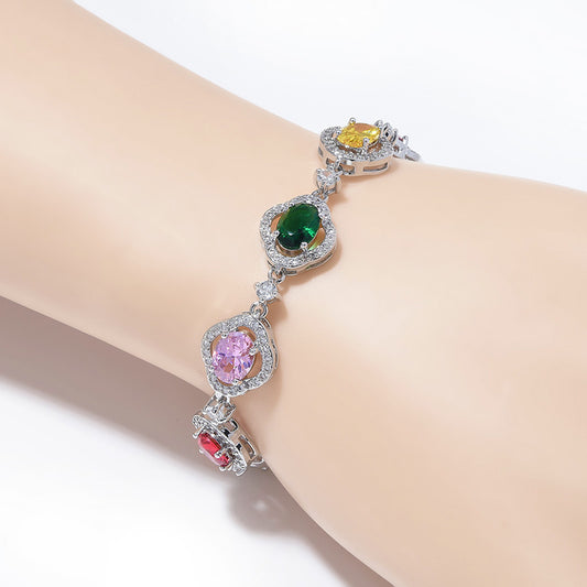 Women's Colorful Zircon Bracelet