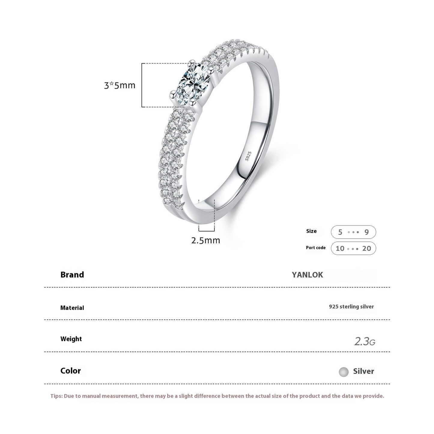 Ins Style Elegant Light Luxury Double Layer Gang Drill Diamond-studded Ring Female S925 Silver High Sense