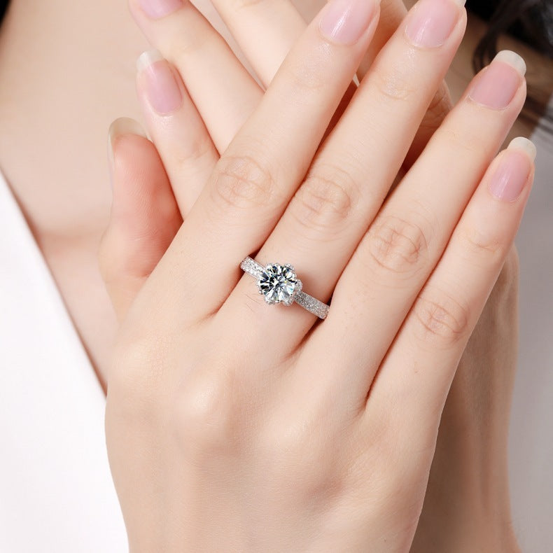 Sterling Silver Ice Queen Bridal Bouquet Ring