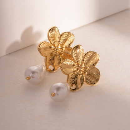 Women's Fashionable All-match Vintage Flower Earrings