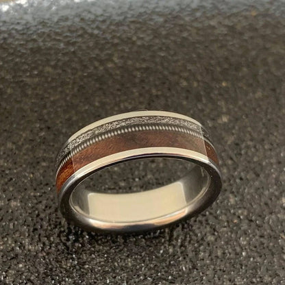 Tungsten Steel Curved Glossy Ring