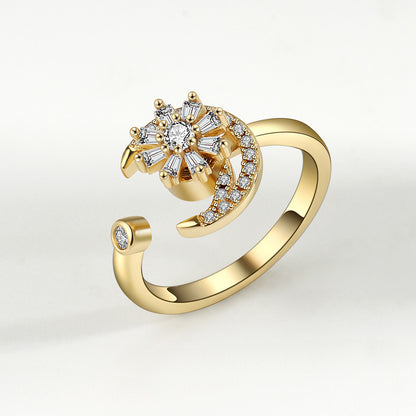 Sterling Silver Anxiety Spinning Ring Opening