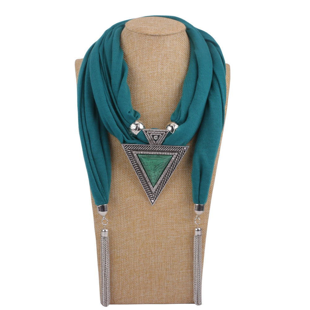 European And American Fashion Jewelry Necklace Scarf Female Resin Alloy