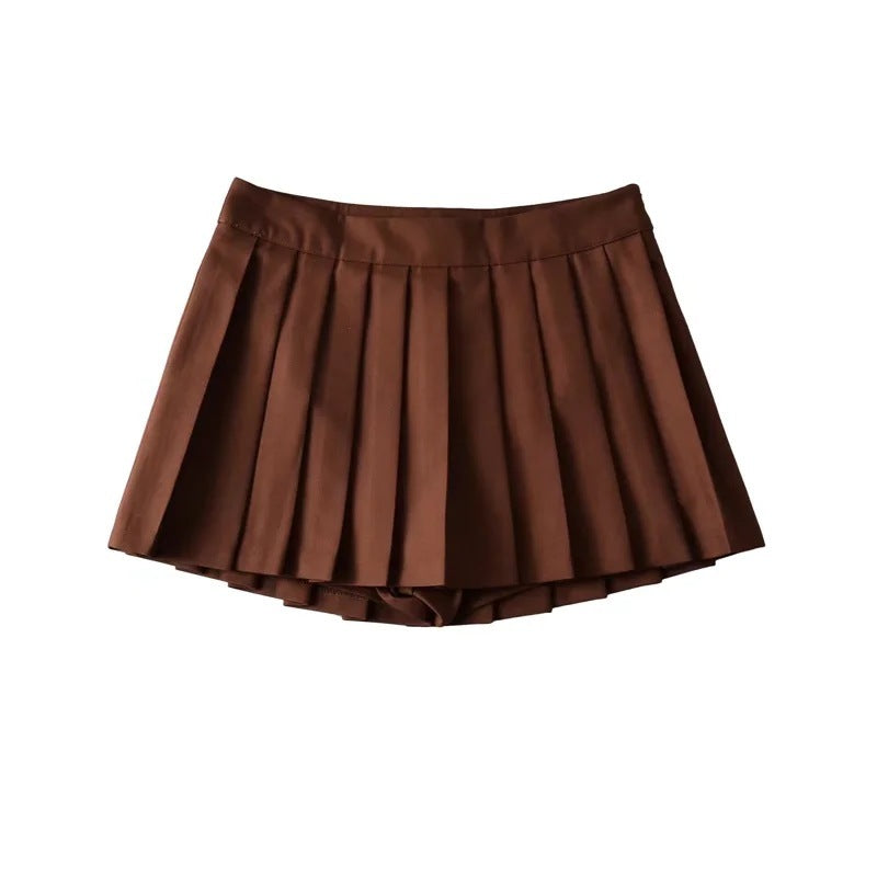 Girl's Pleated Skirt Women's Summer Short Skirt Korean Style High Waist Suit Draping Anti-exposure A- Line Skirt