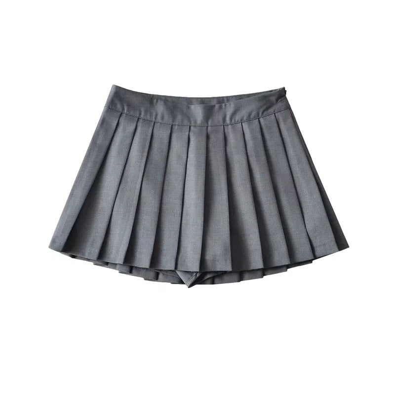 Girl's Pleated Skirt Women's Summer Short Skirt Korean Style High Waist Suit Draping Anti-exposure A- Line Skirt