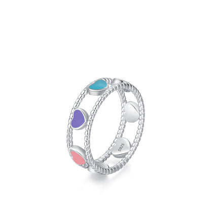 Fashion Hollowed Heart Shape Ring For Women