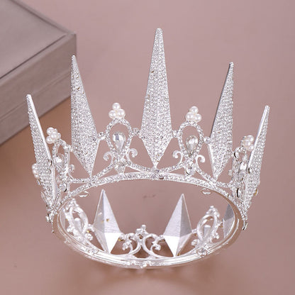 The Whole Circle Full Of Diamonds Crystal Big Crown Wedding Headdress