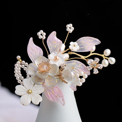Hanfu Ancient Style Handmade Hair Crown Fringed Gradient All-match Hair Accessories