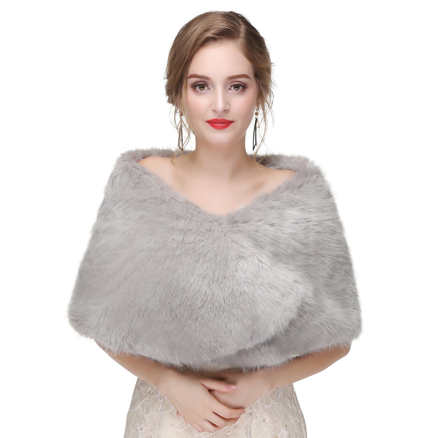 High-end Wedding Dress Winter Warm Fur Shawl