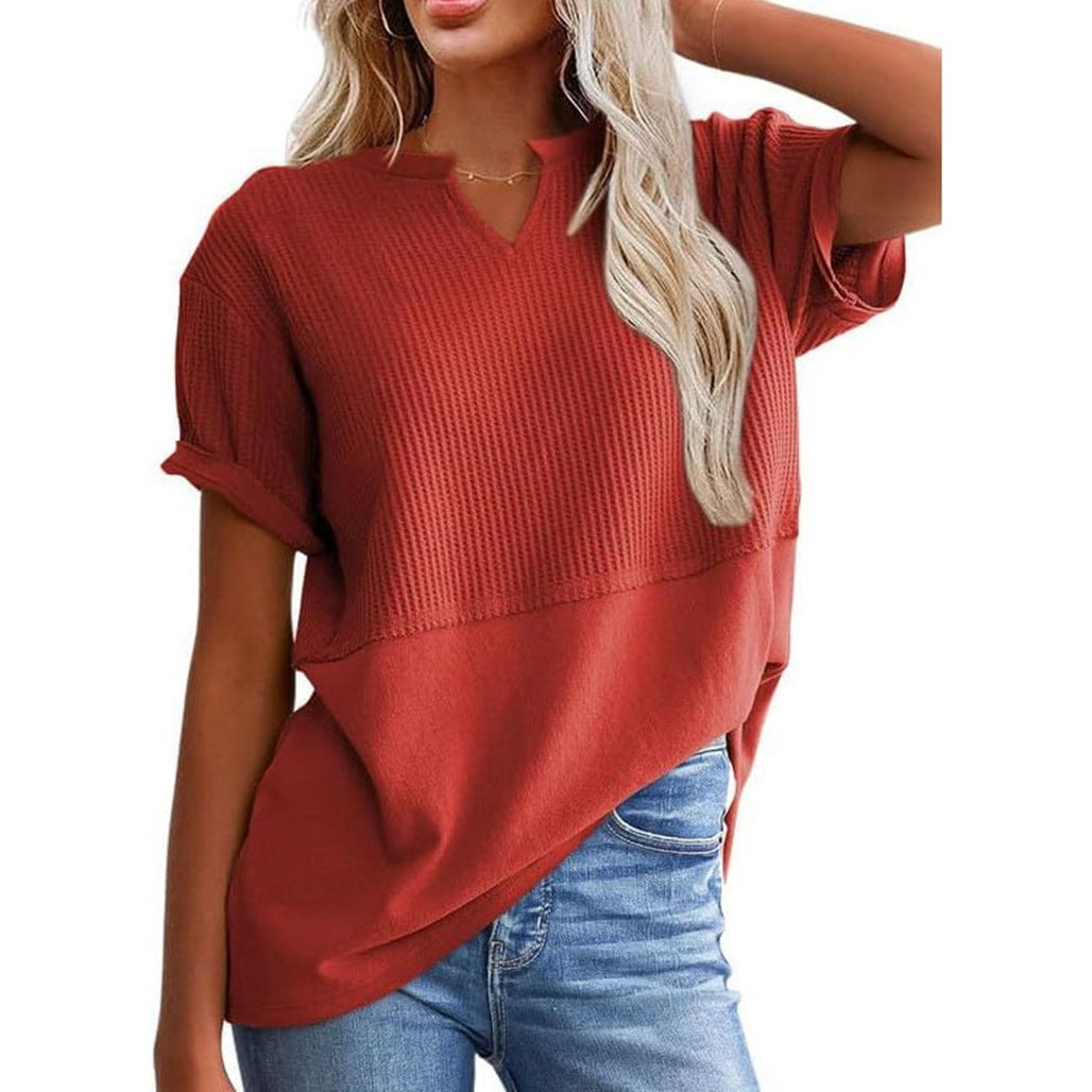 Women's Casual Knitted Short-sleeved Shirt