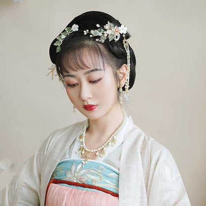 Hanfu Ancient Style Handmade Hair Crown Fringed Gradient All-match Hair Accessories