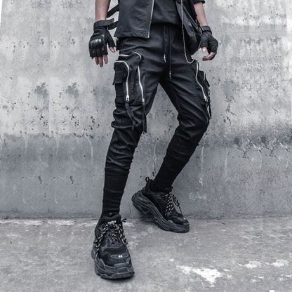 High Street Zipper Three-dimensional Big Pocket Cargo Pants