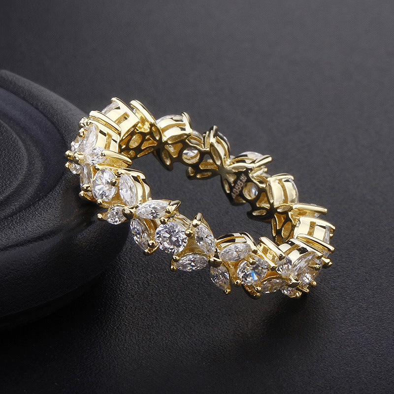 Silver Zircon Ring Full With Diamond