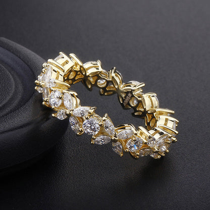 Silver Zircon Ring Full With Diamond