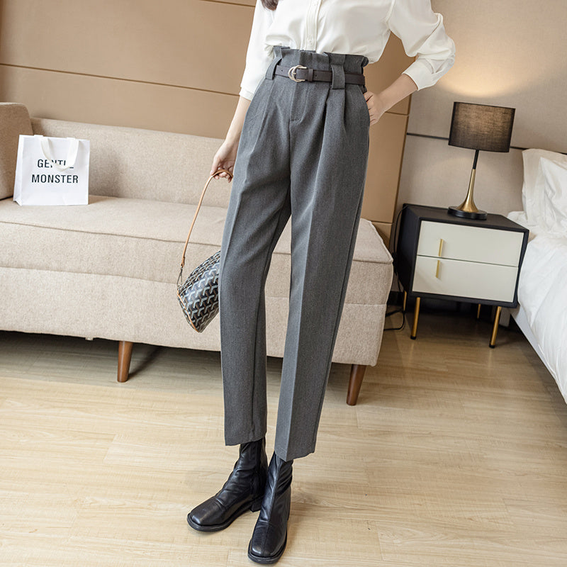 Women's Straight Leg Harlan Pants, New Autumn Outfit, Loose Fitting Suit Pants