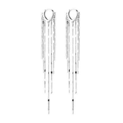 Chain Light Piece Tassel Love Ear Clip Women