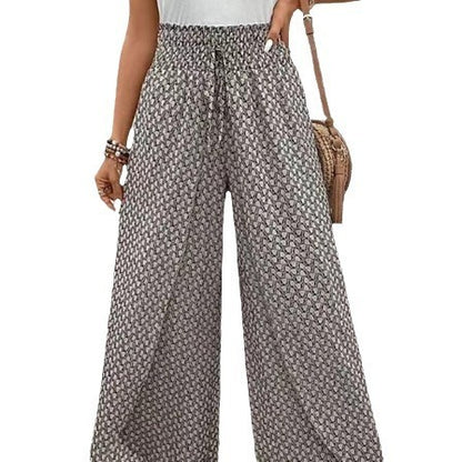 Ethnic Retro Urban Casual Loose Split Wide-leg Women's Trousers