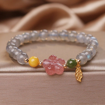 Niche Gray Moonstone Bracelet Female Crystal