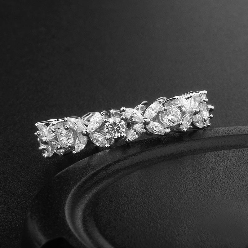 Silver Zircon Ring Full With Diamond