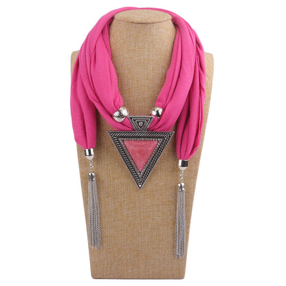 European And American Fashion Jewelry Necklace Scarf Female Resin Alloy