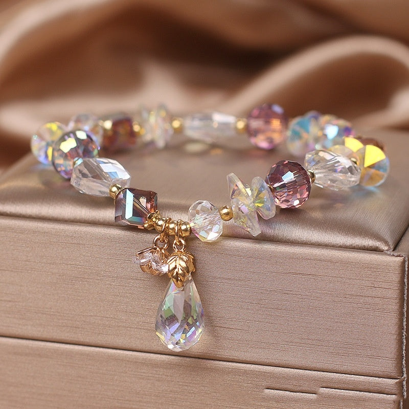 Korean Style Fashionable Colorful Austrian Crystal Bracelet