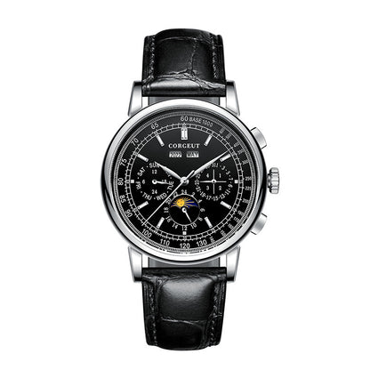 Explosive Waterproof Moon Phase Calendar Automatic Mechanical Men's Business Casual Watch