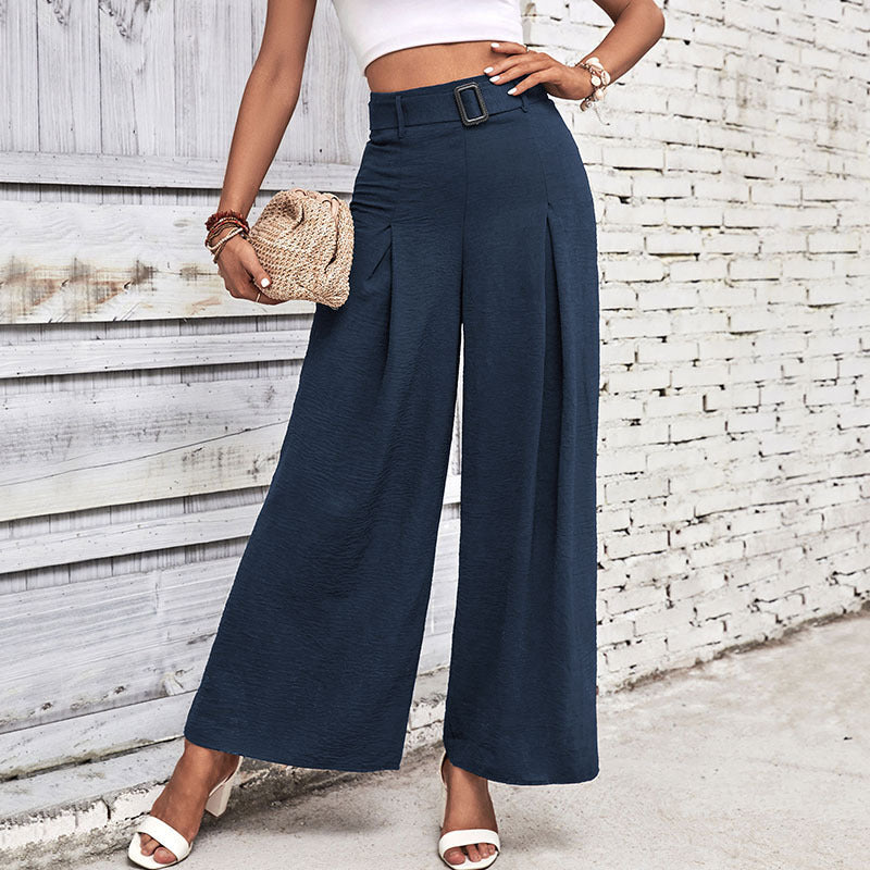 Foreign Trade High Waist Wide Leg Casual Trousers