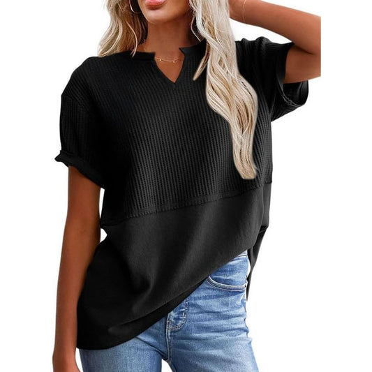 Women's Casual Knitted Short-sleeved Shirt