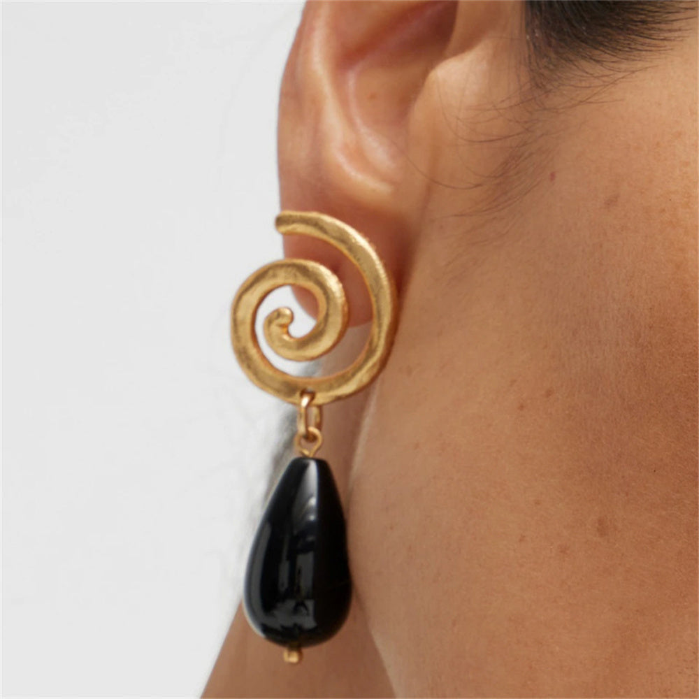 Women's Drop Earrings Fashion Obsidian