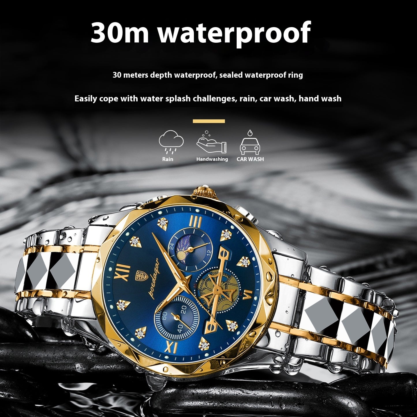 Men's Watch Trendy Waterproof Multi-functional Leisure