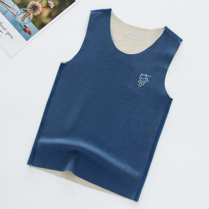 Children's Trackless Double Sided Brushed Sleeveless Undercoat