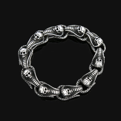 Titanium Steel Men's Fashion Skull Bracelet