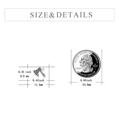 Sterling Silver Viking Axe Stud Earrings