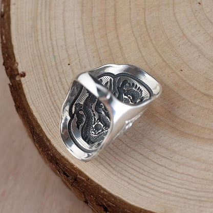 Male Domineering Exaggerated Retro Dragon Ring