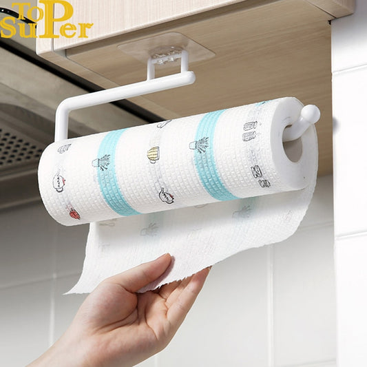 Kitchen/bathroom Tissue Holder Hanging Toilet Roll Paper Holder Towel Rack Kitchen, b