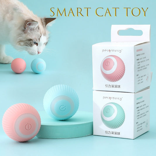 Self-moving Kitten Electric Cat Ball.  Automatic Rolling Smart Cat Toys. Indoor Interactive Playing