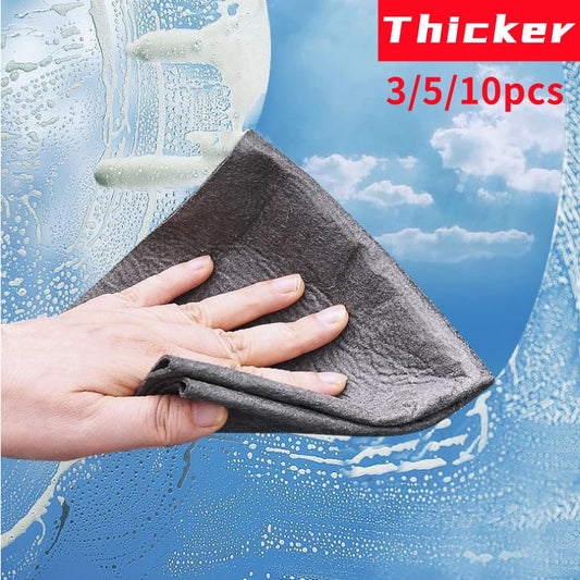 Thicker Magic Cleaning Cloth No Watermark rag Microfiber Window Glass Wiping Kitchen Towel Wash Reusable