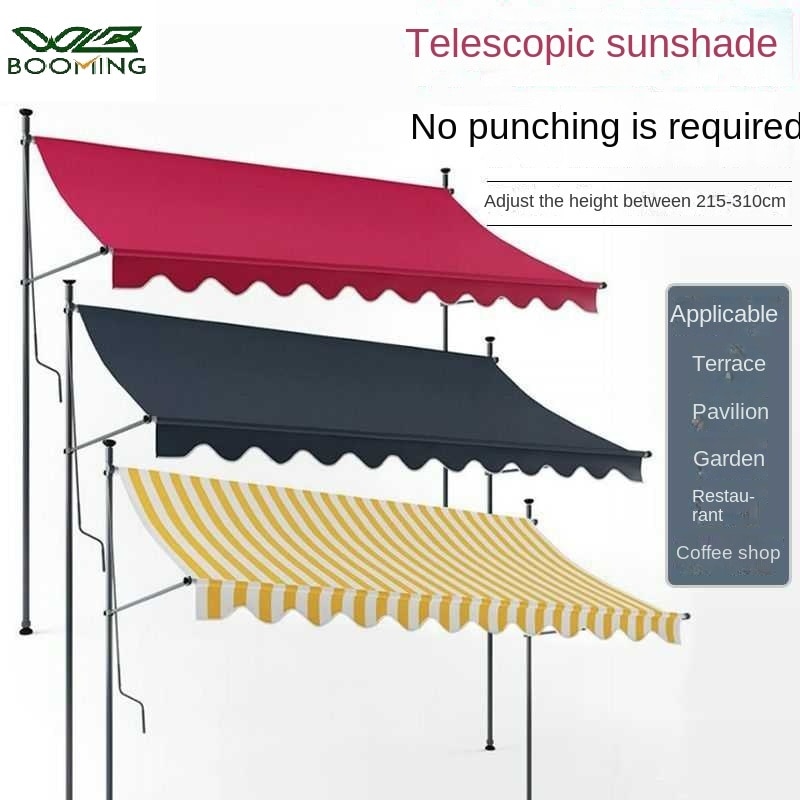 Folding Telescopic Canopy , Awning Roof Balcony Courtyard Household Rainproof