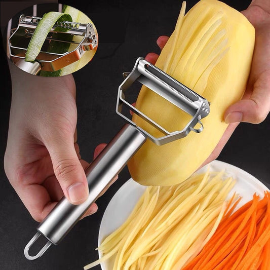 Kitchen Vegetable Peeler Stainless Steel Melon Planer Double-Head Peeler Household Multiple-Function